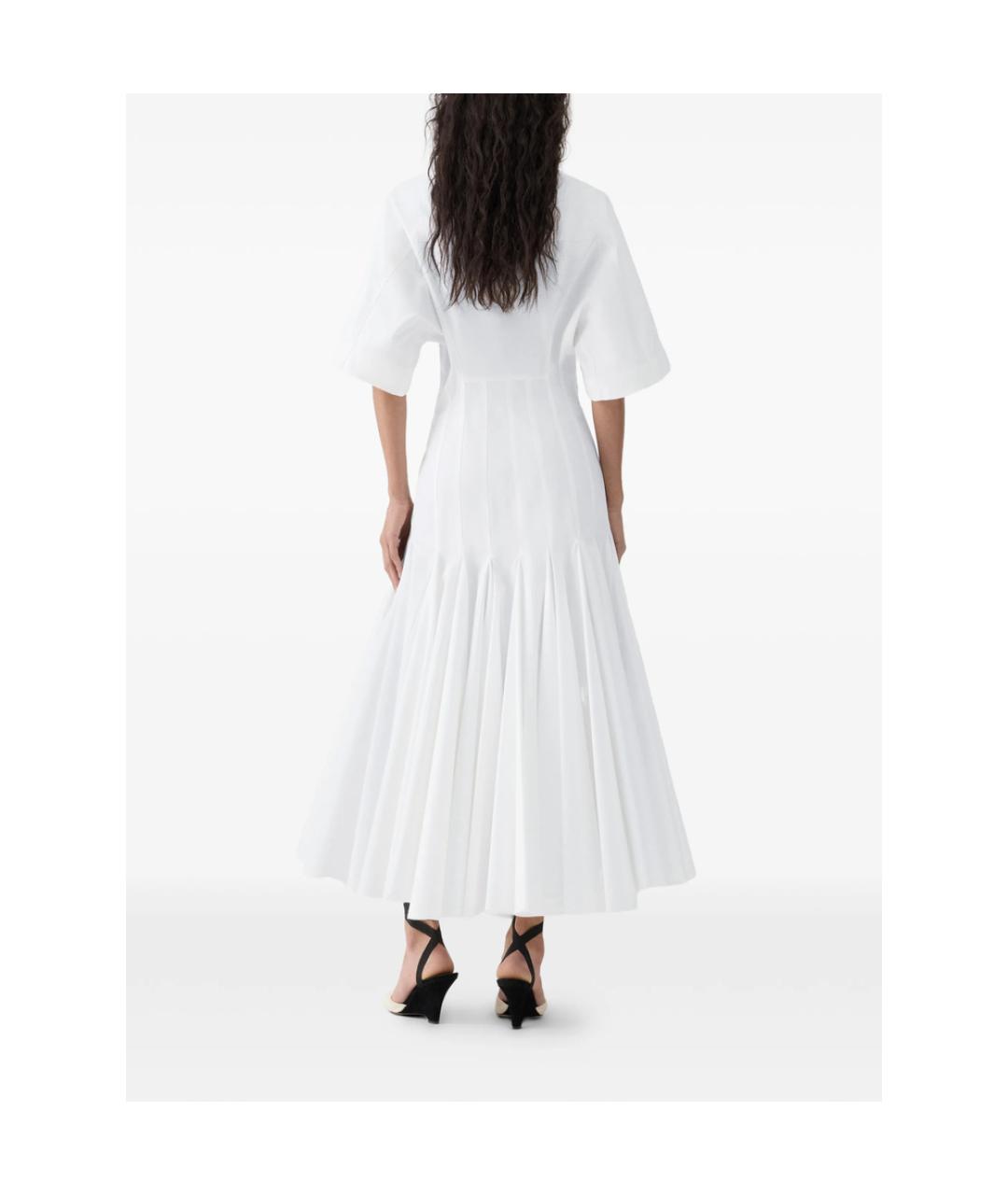 JACQUEMUS Белое хлопковое повседневное платье, фото 4
