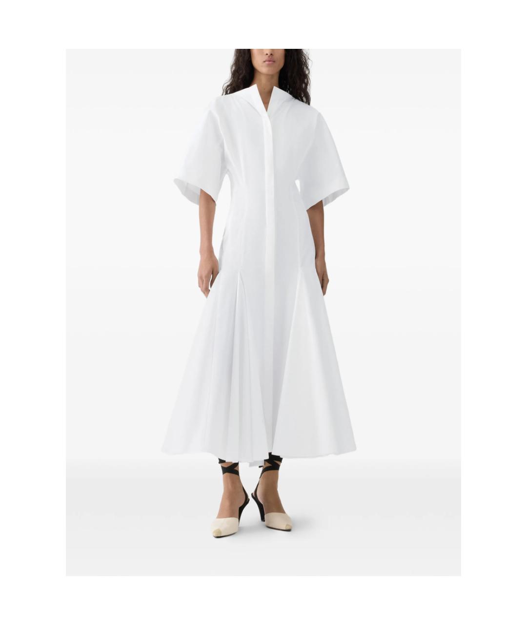 JACQUEMUS Белое хлопковое повседневное платье, фото 5