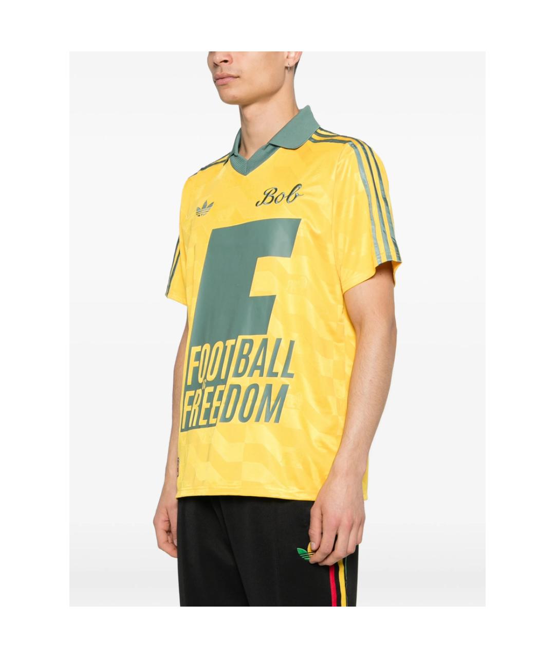 ADIDAS Желтая синтетическая футболка, фото 5