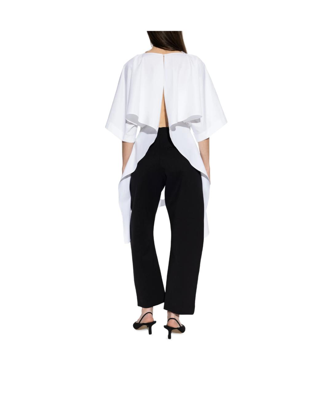 JACQUEMUS Белое хлопковое повседневное платье, фото 5