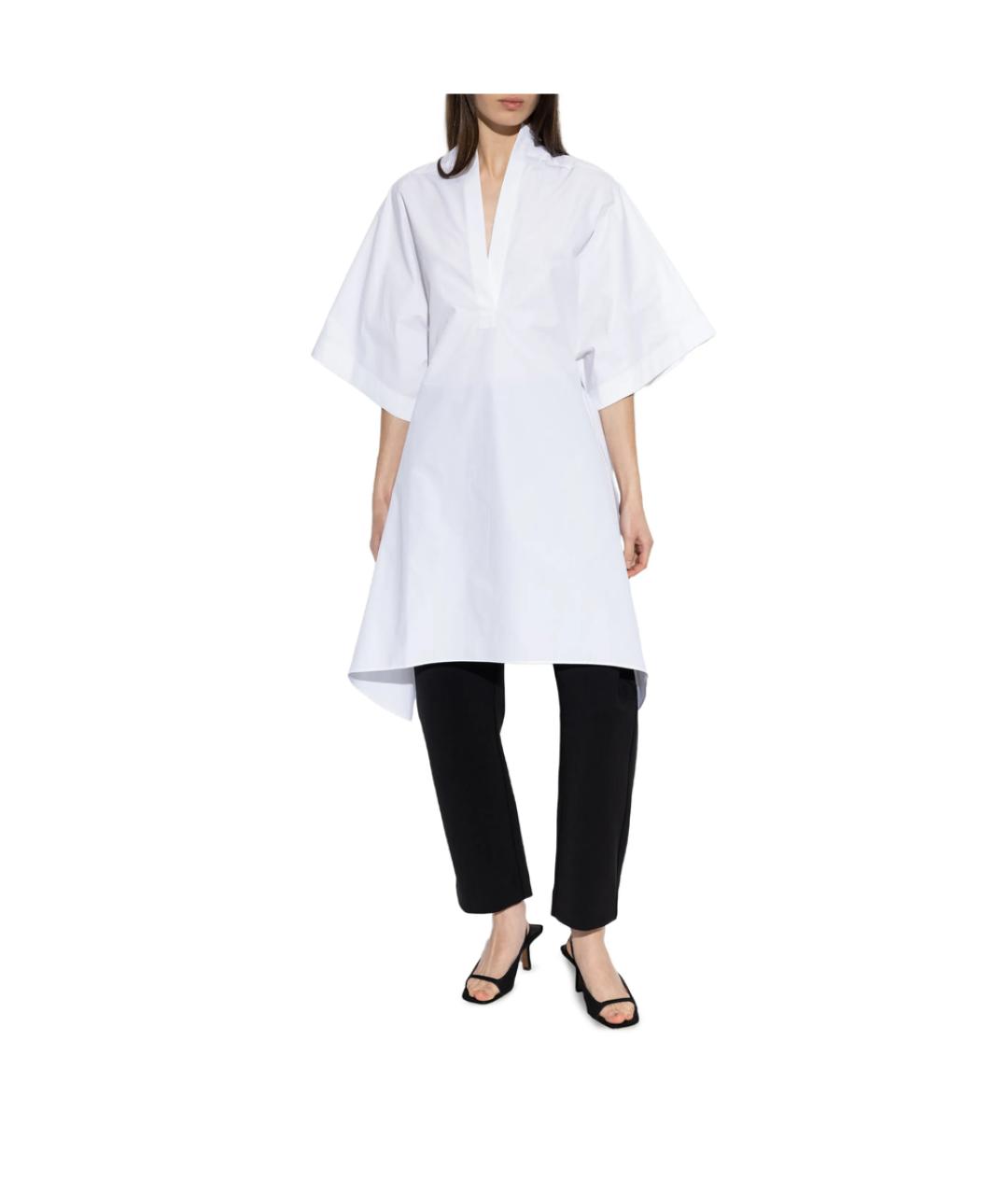 JACQUEMUS Белое хлопковое повседневное платье, фото 4