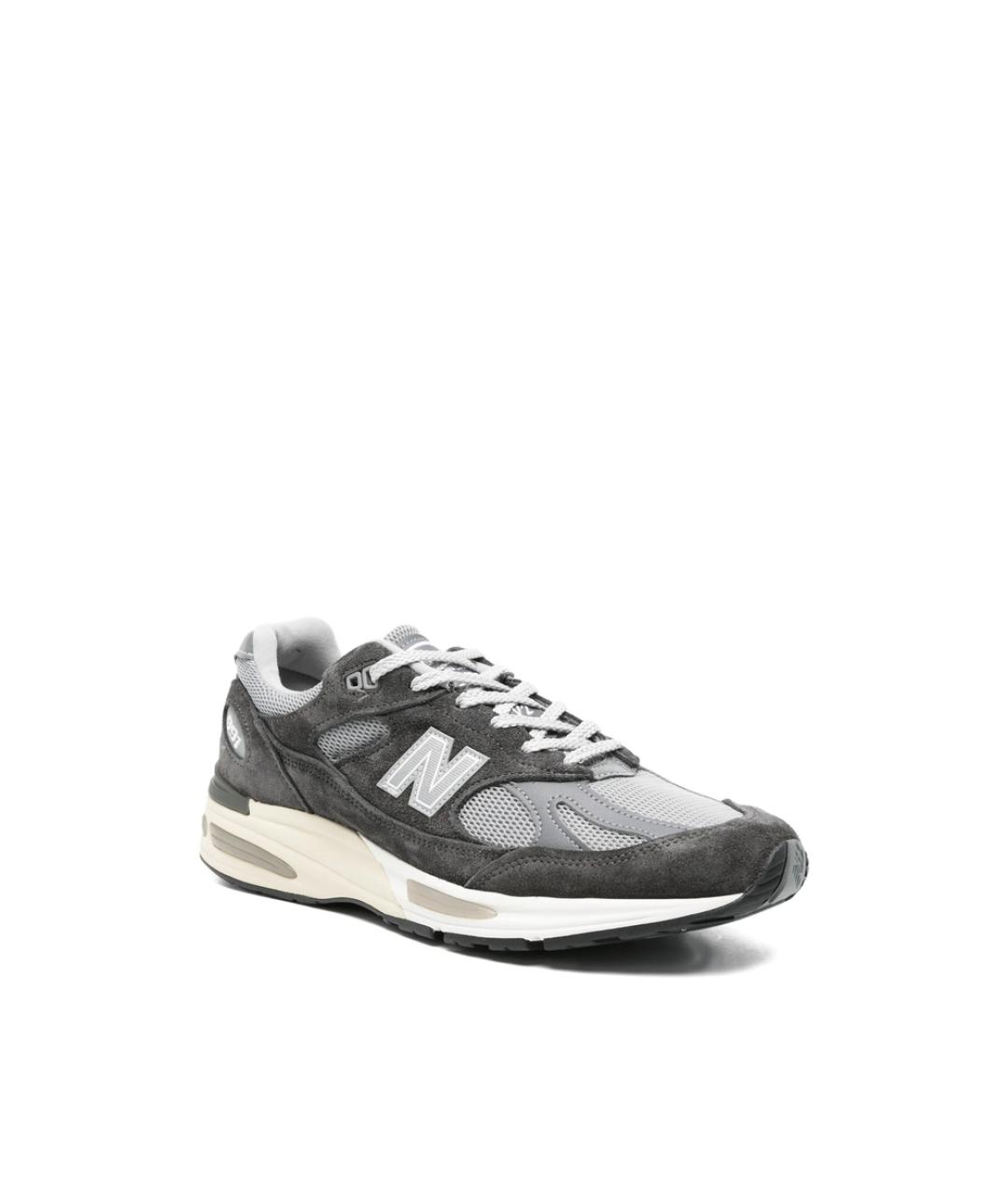 NEW BALANCE Серые замшевые низкие кроссовки / кеды, фото 3