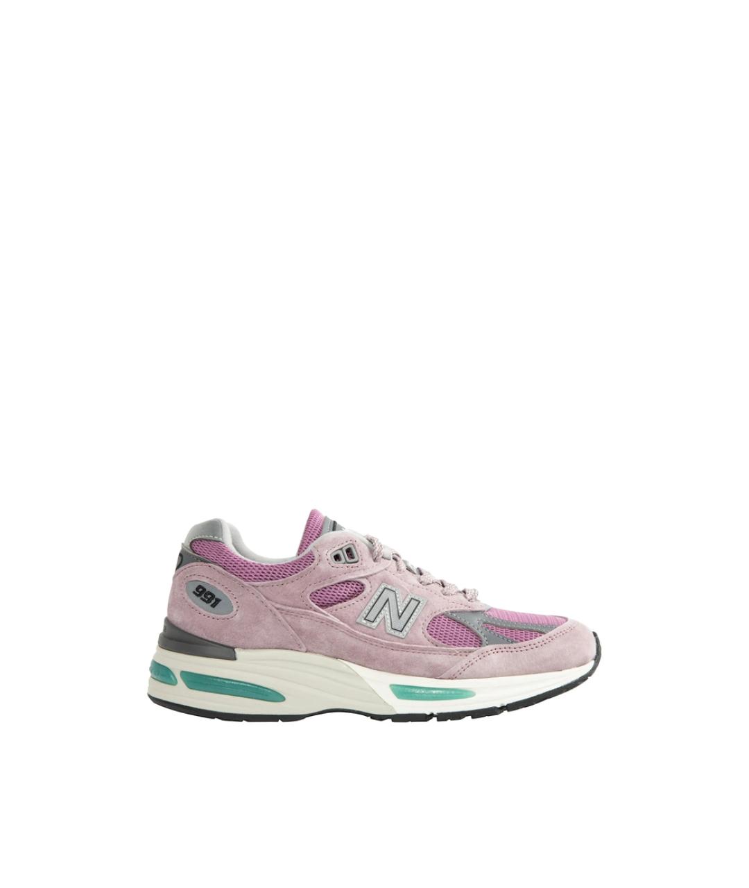 NEW BALANCE Розовые замшевые низкие кроссовки / кеды, фото 1