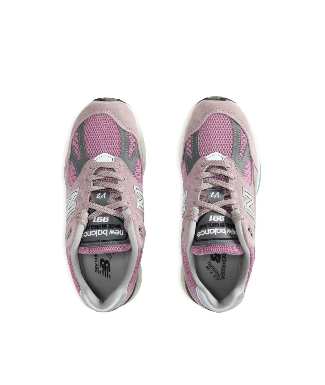 NEW BALANCE Розовые замшевые низкие кроссовки / кеды, фото 3