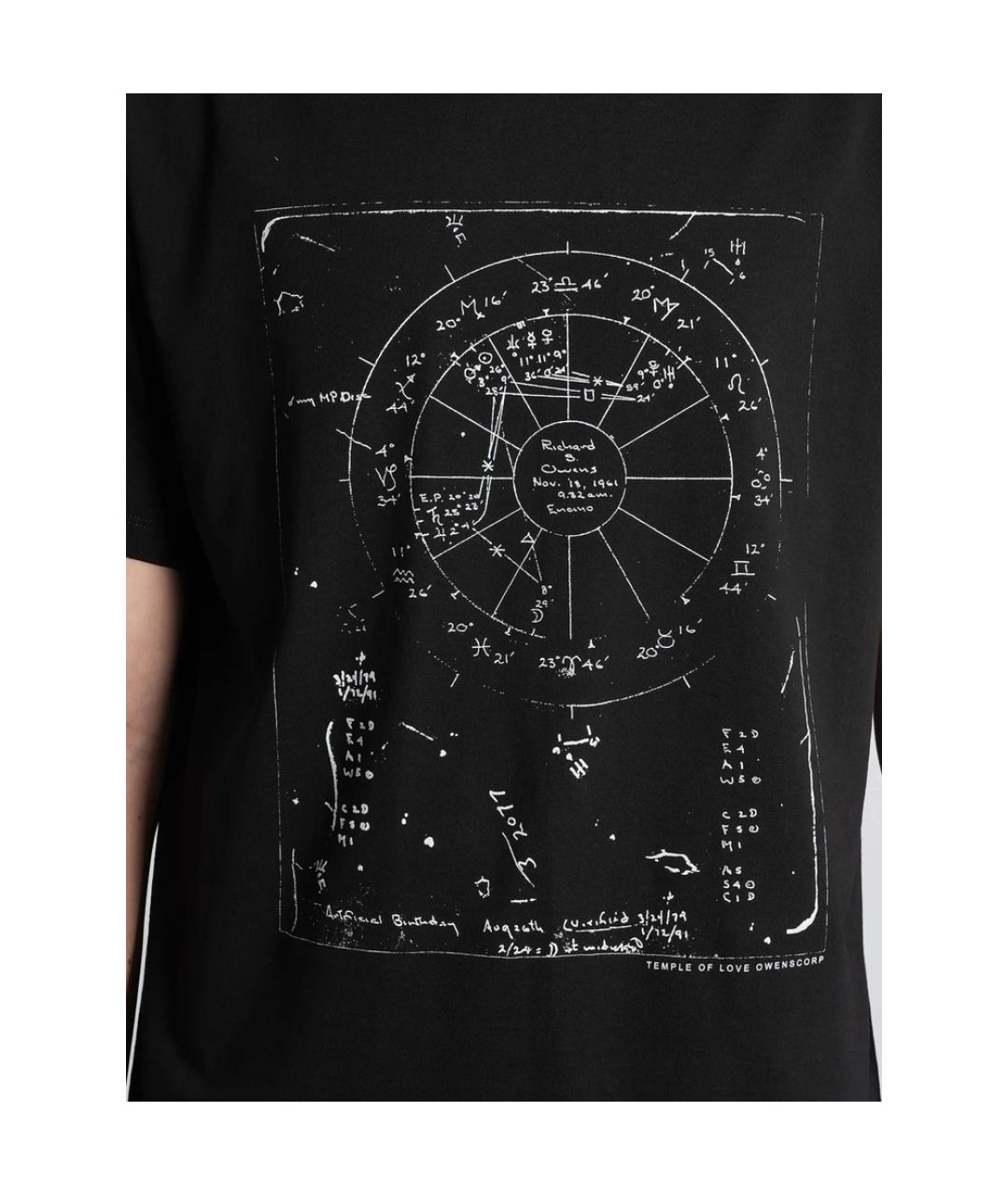 RICK OWENS Черная хлопковая футболка, фото 3
