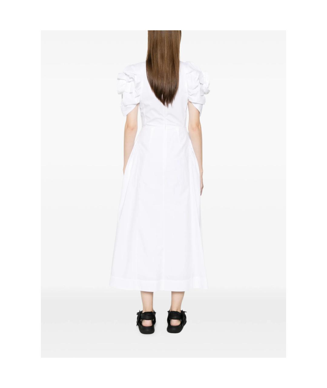 SIMONE ROCHA Белое хлопковое повседневное платье, фото 4
