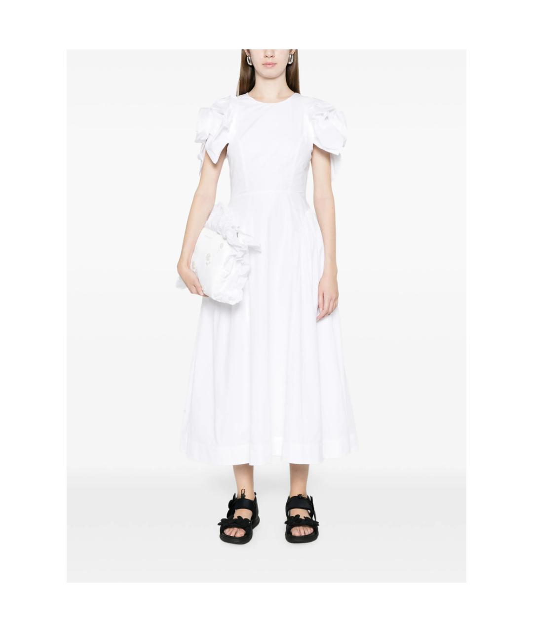 SIMONE ROCHA Белое хлопковое повседневное платье, фото 3
