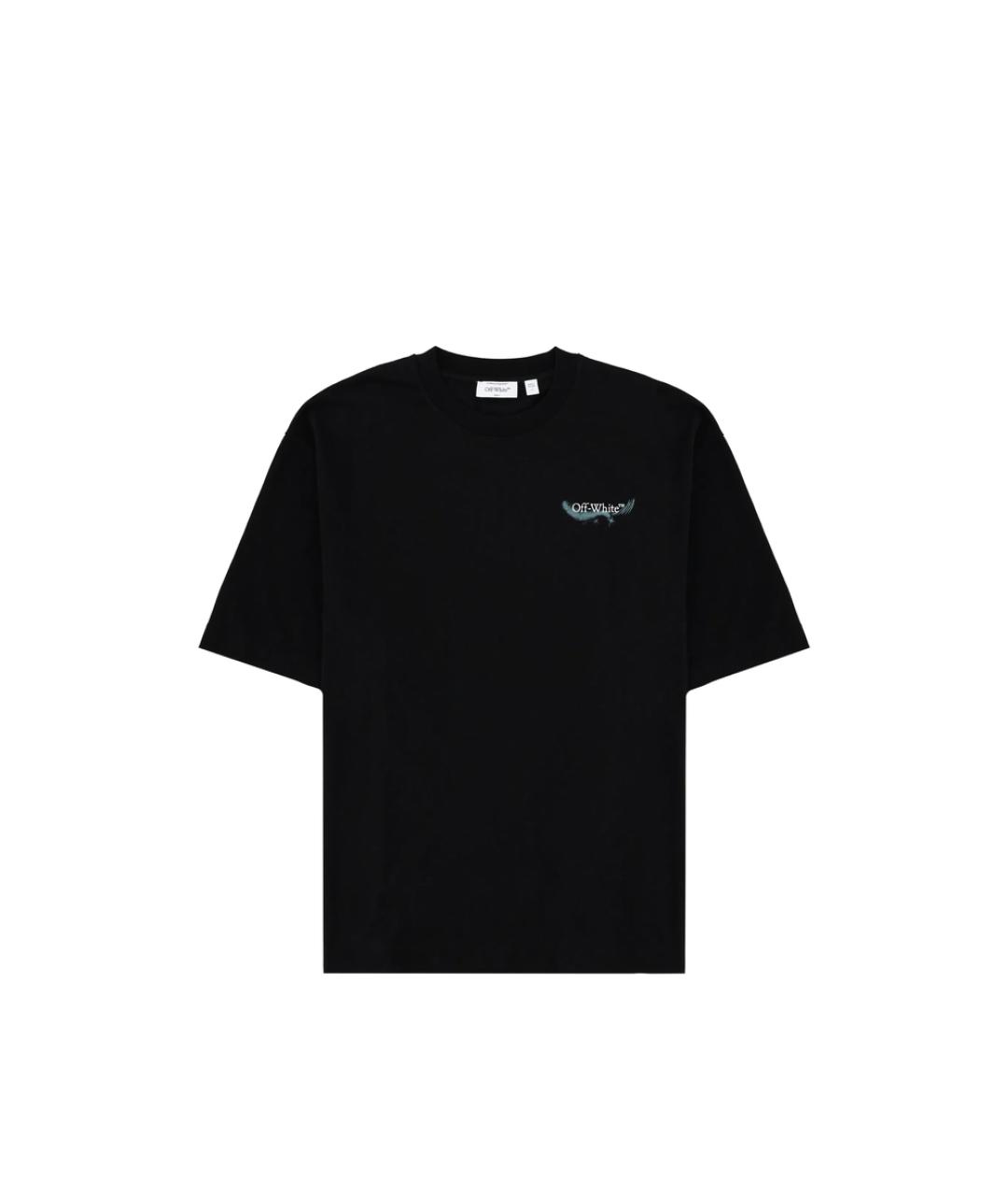 OFF-WHITE Черная хлопковая футболка, фото 3