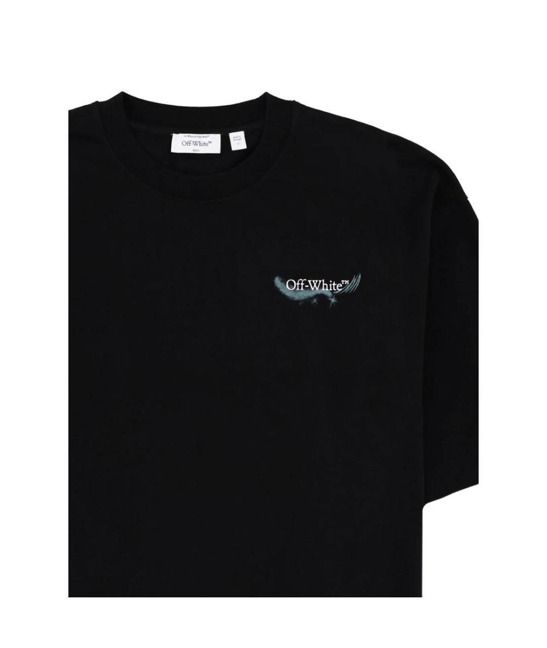 OFF-WHITE Черная хлопковая футболка, фото 2