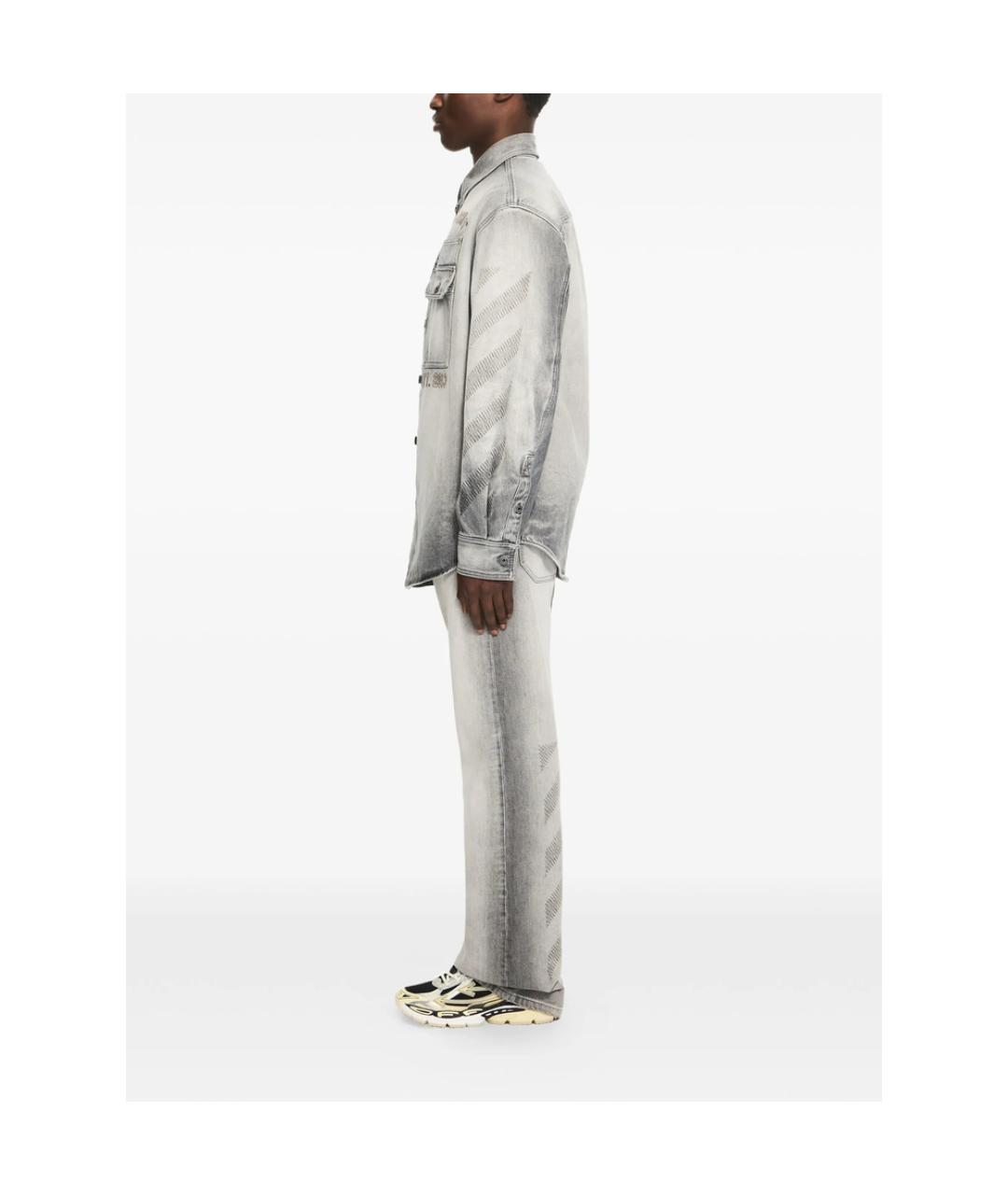 OFF-WHITE Серая хлопковая куртка, фото 3
