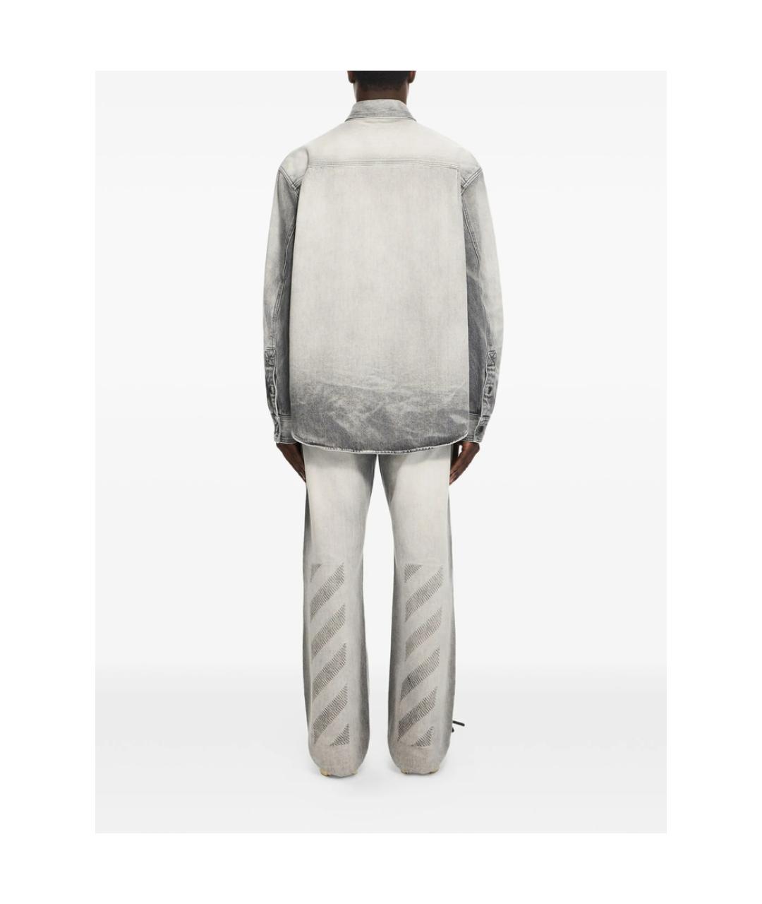 OFF-WHITE Серая хлопковая куртка, фото 4