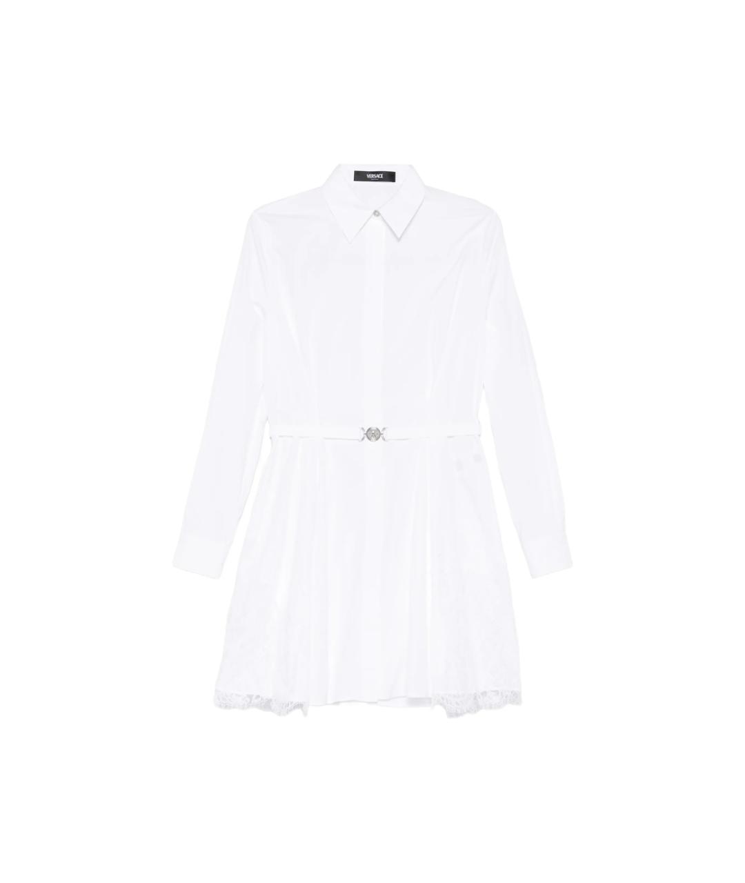 VERSACE Белое хлопковое повседневное платье, фото 1