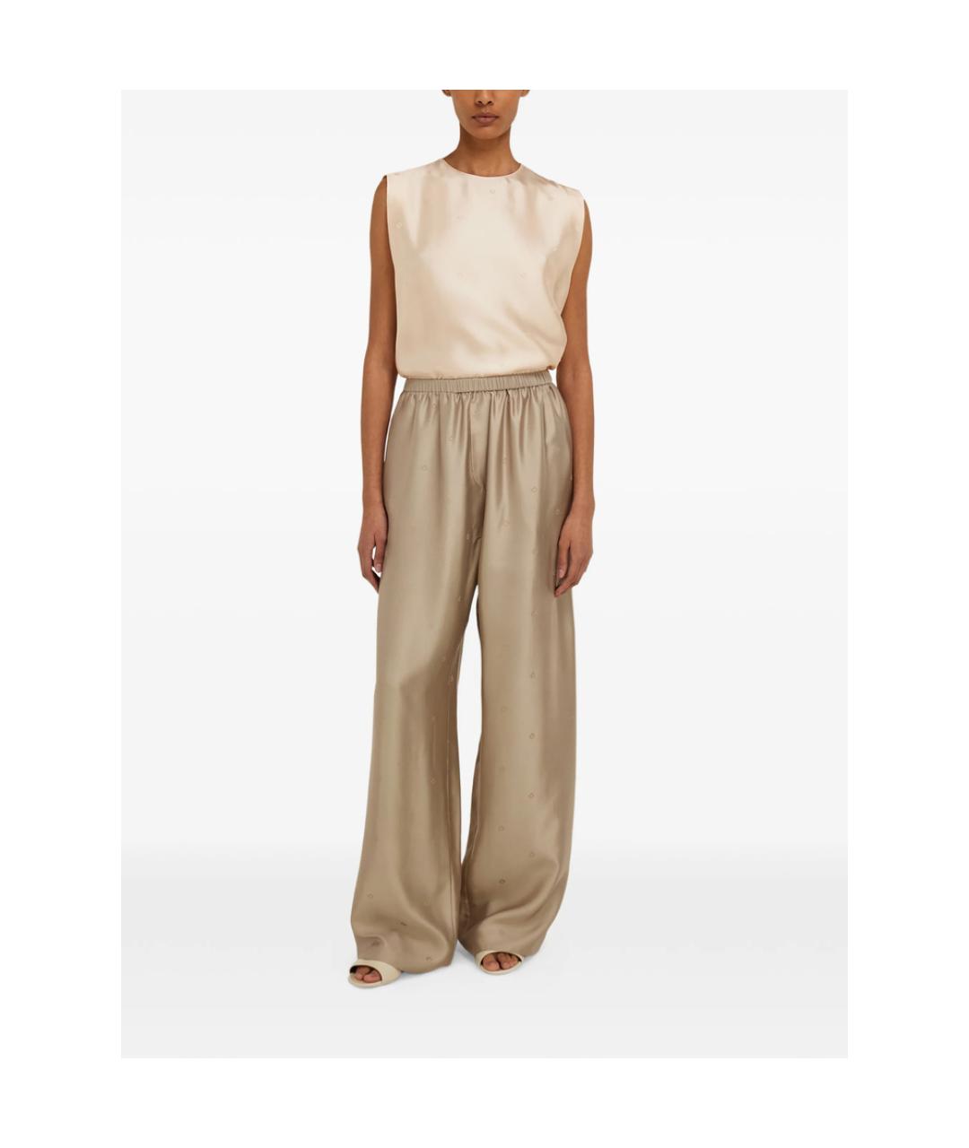 FERRAGAMO Шелковые прямые брюки, фото 4
