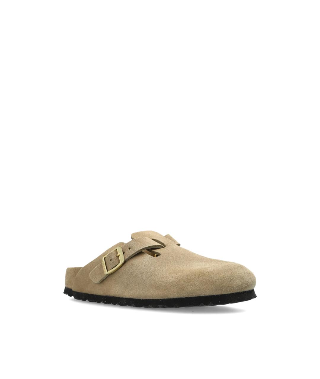 BIRKENSTOCK Бежевые замшевые мюли, фото 4
