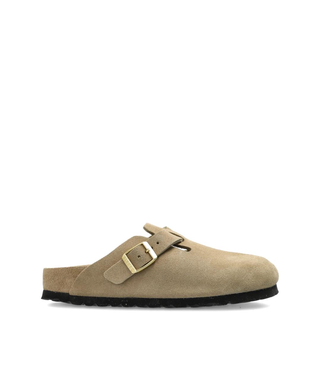 BIRKENSTOCK Бежевые замшевые мюли, фото 1