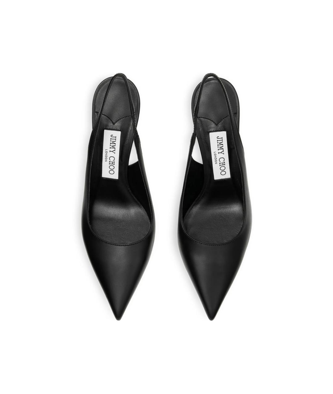 JIMMY CHOO Черные кожаные туфли, фото 3