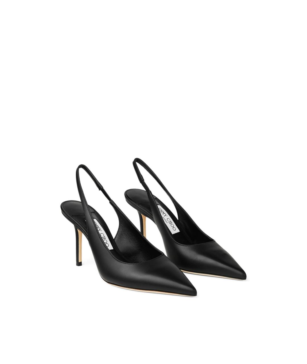 JIMMY CHOO Черные кожаные туфли, фото 2