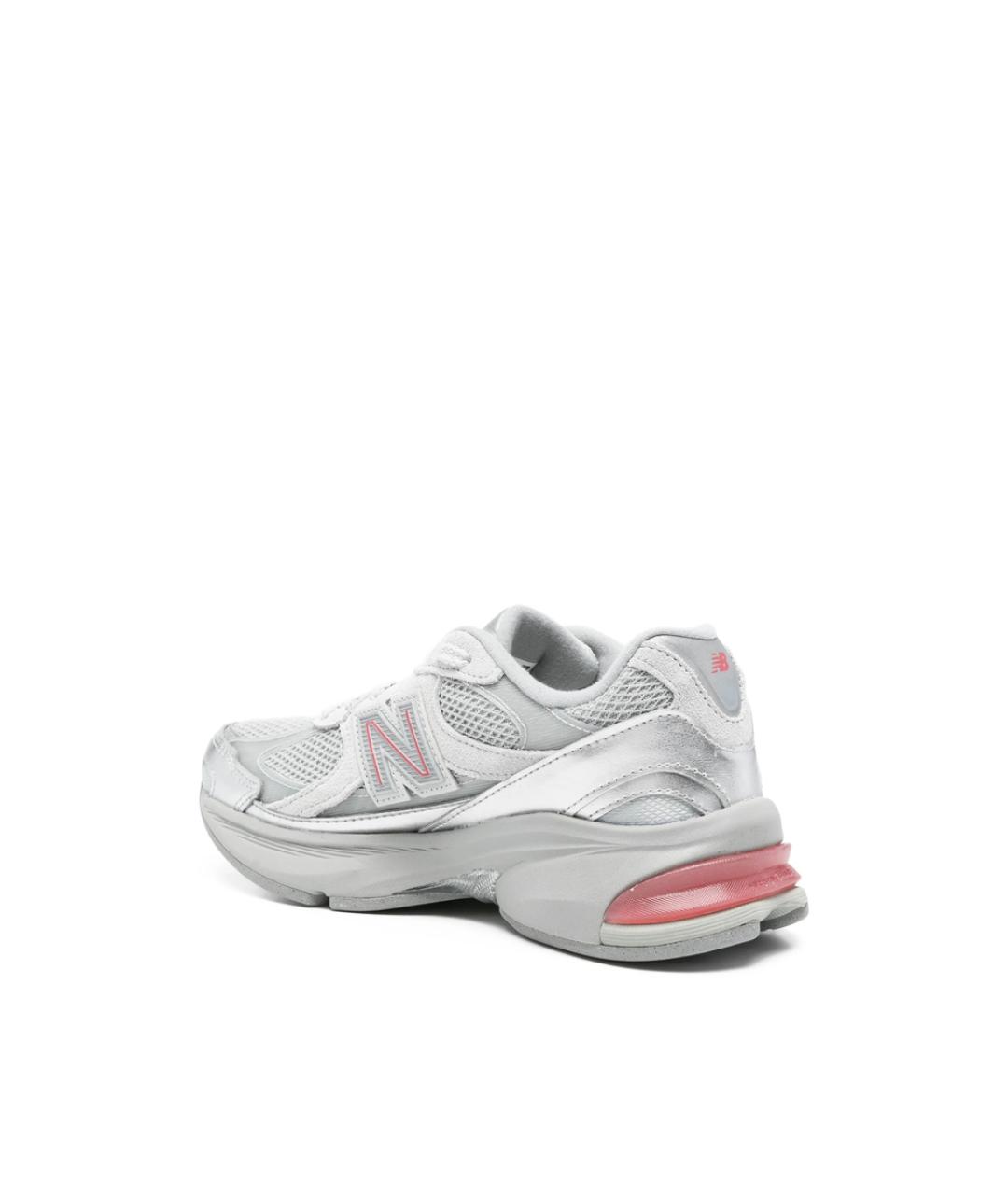 NEW BALANCE Серебряные замшевые низкие кроссовки / кеды, фото 4