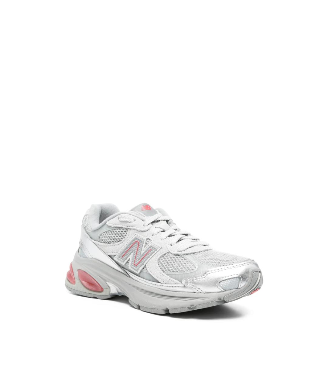 NEW BALANCE Серебряные замшевые низкие кроссовки / кеды, фото 3