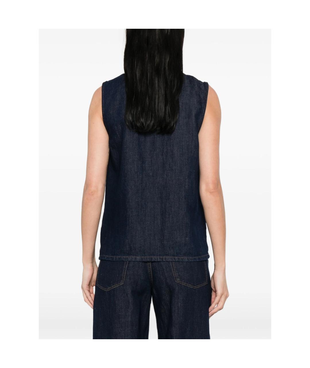 7 FOR ALL MANKIND Синяя хлопковая рубашка, фото 5