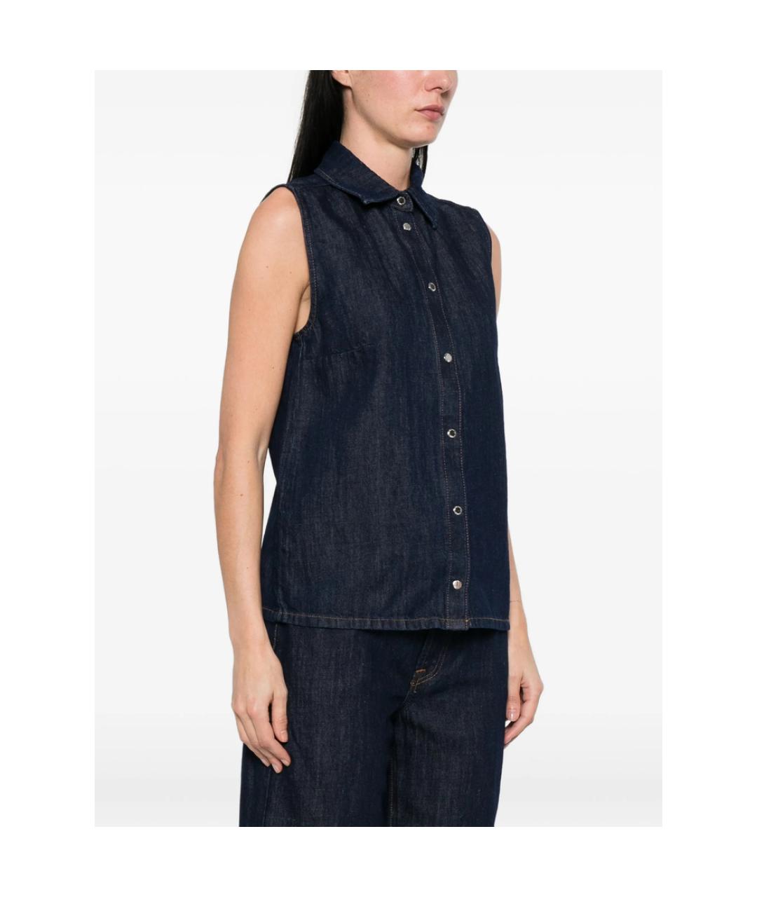 7 FOR ALL MANKIND Синяя хлопковая рубашка, фото 2