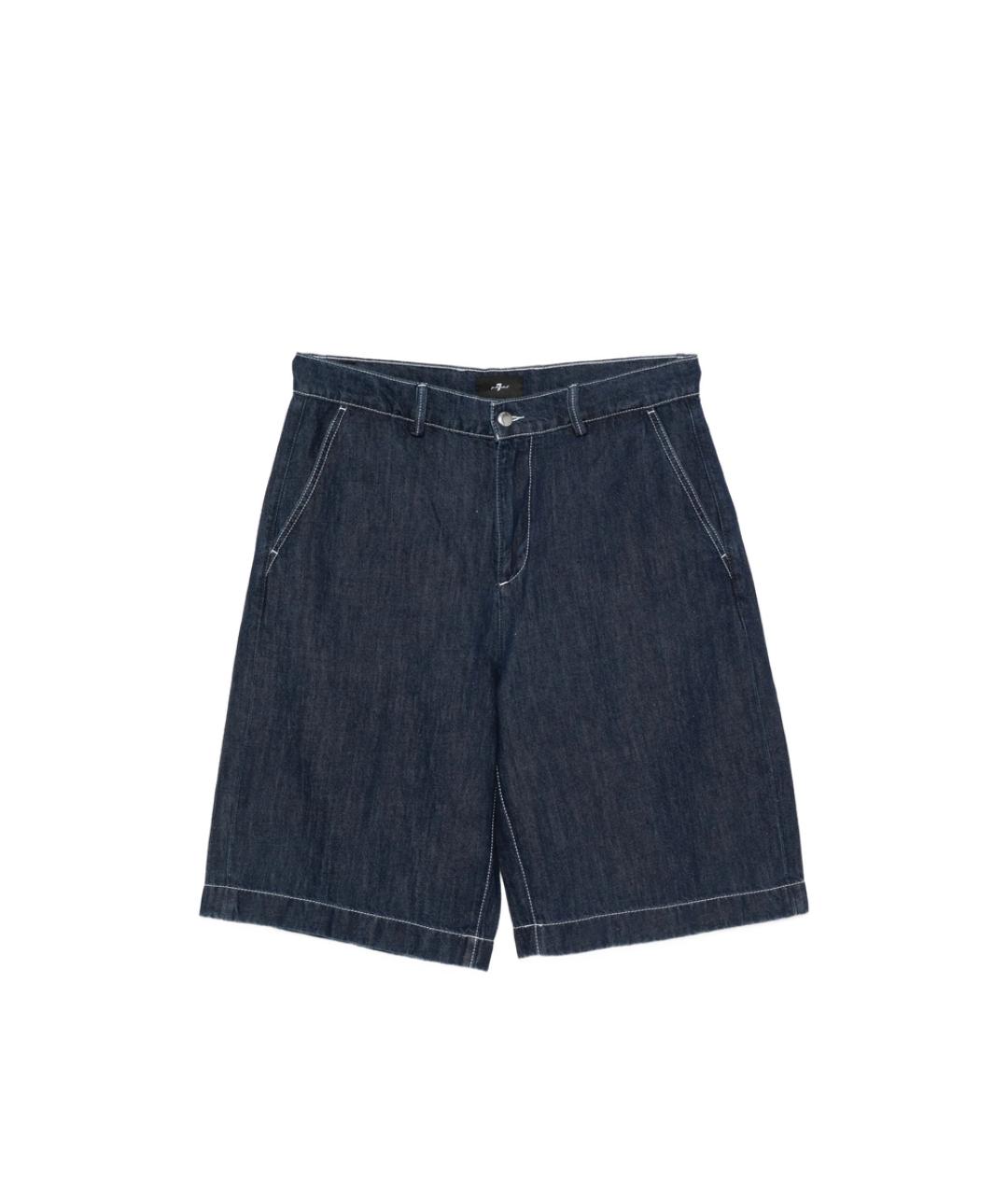 7 FOR ALL MANKIND Синие хлопковые шорты, фото 1