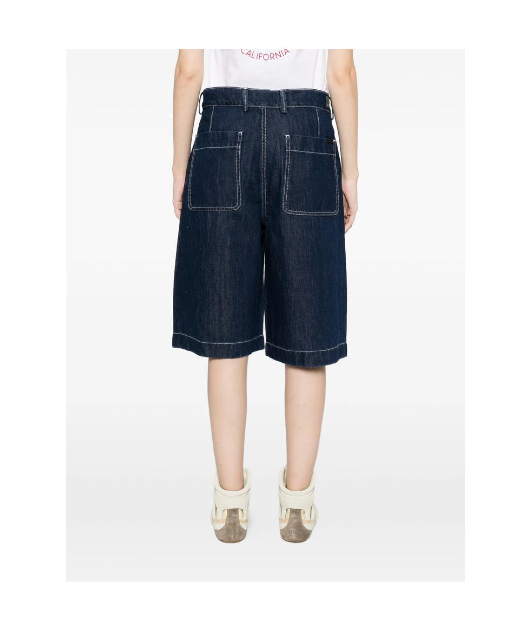 7 FOR ALL MANKIND Синие хлопковые шорты, фото 4