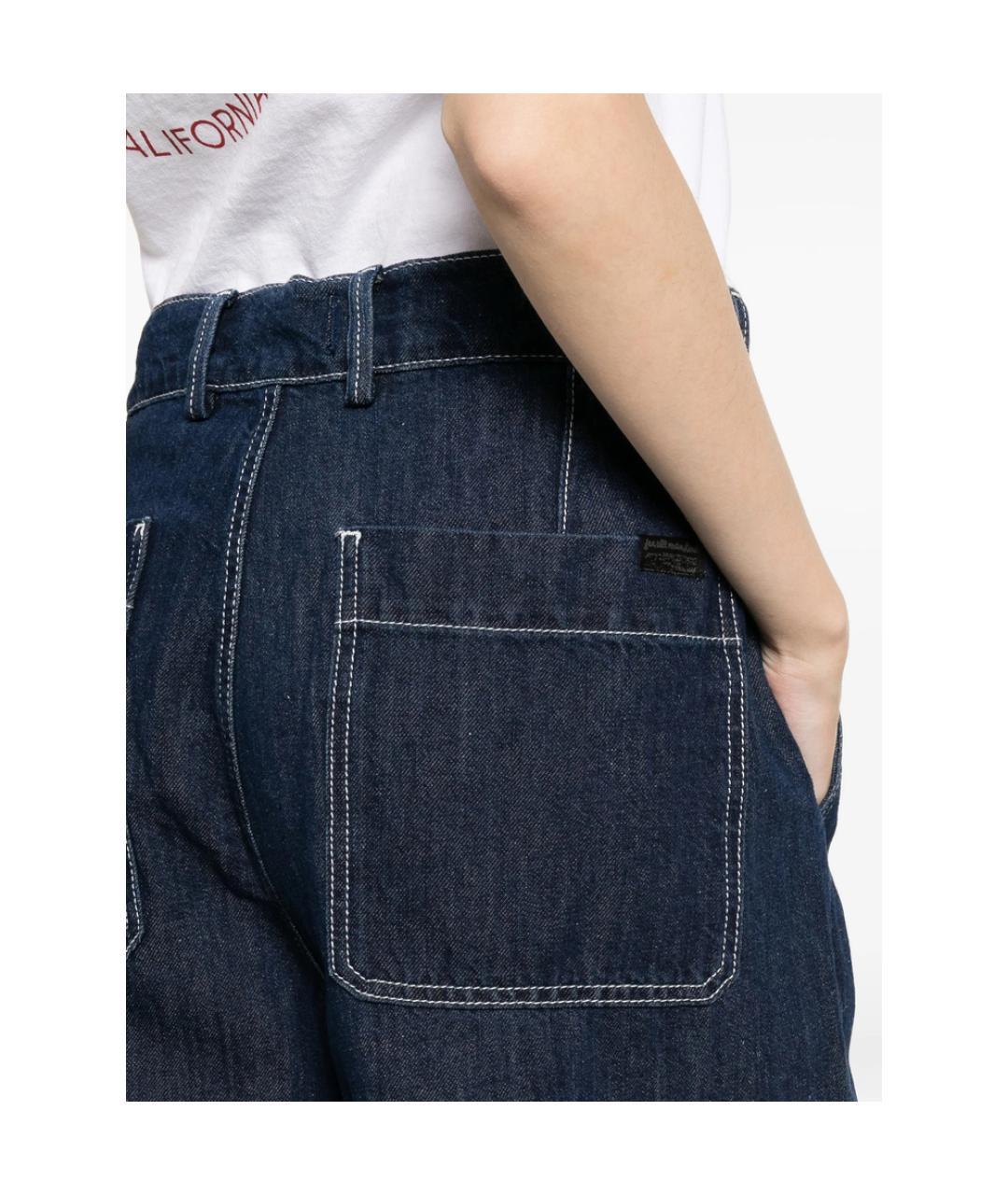 7 FOR ALL MANKIND Синие хлопковые шорты, фото 3