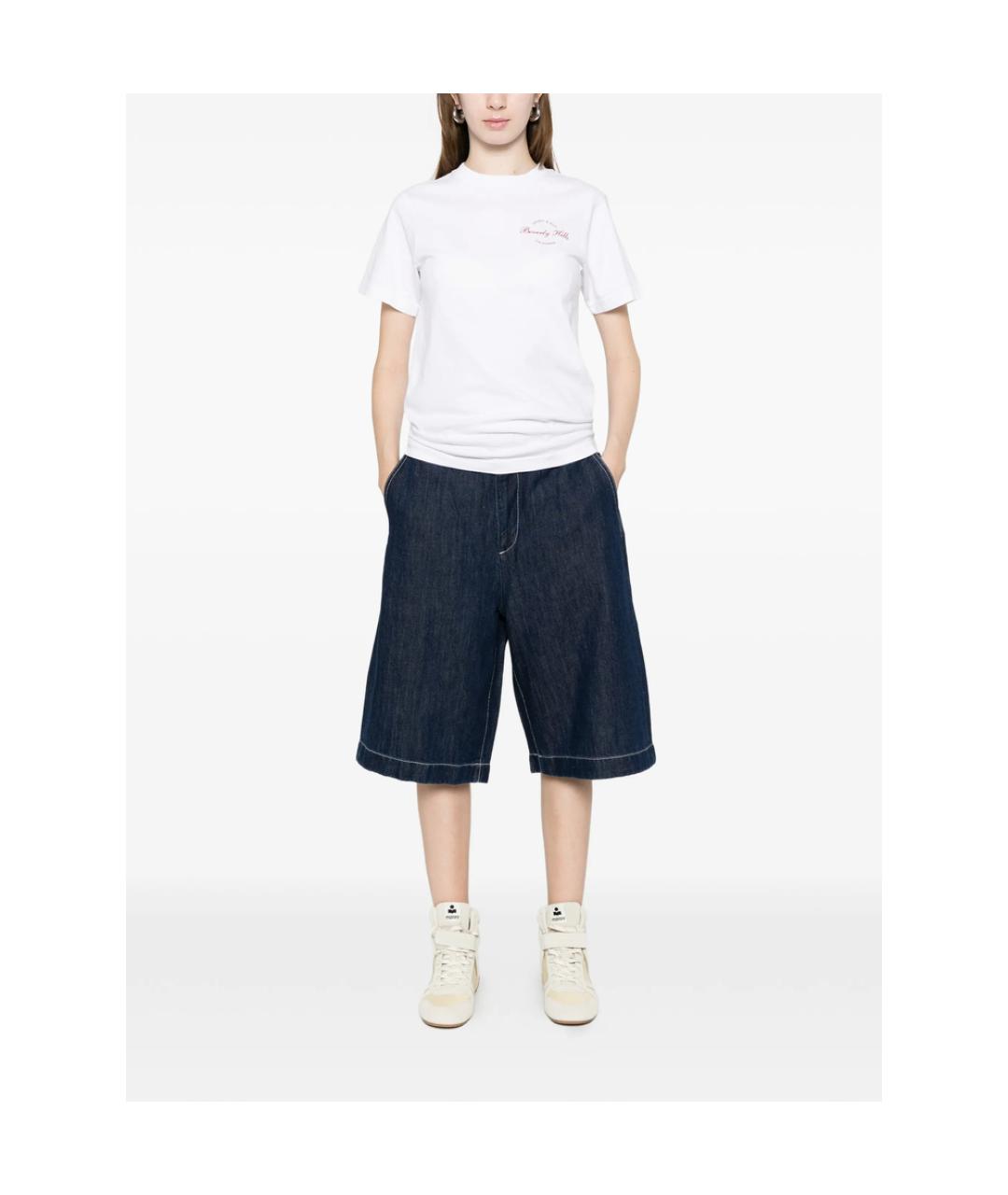 7 FOR ALL MANKIND Синие хлопковые шорты, фото 5