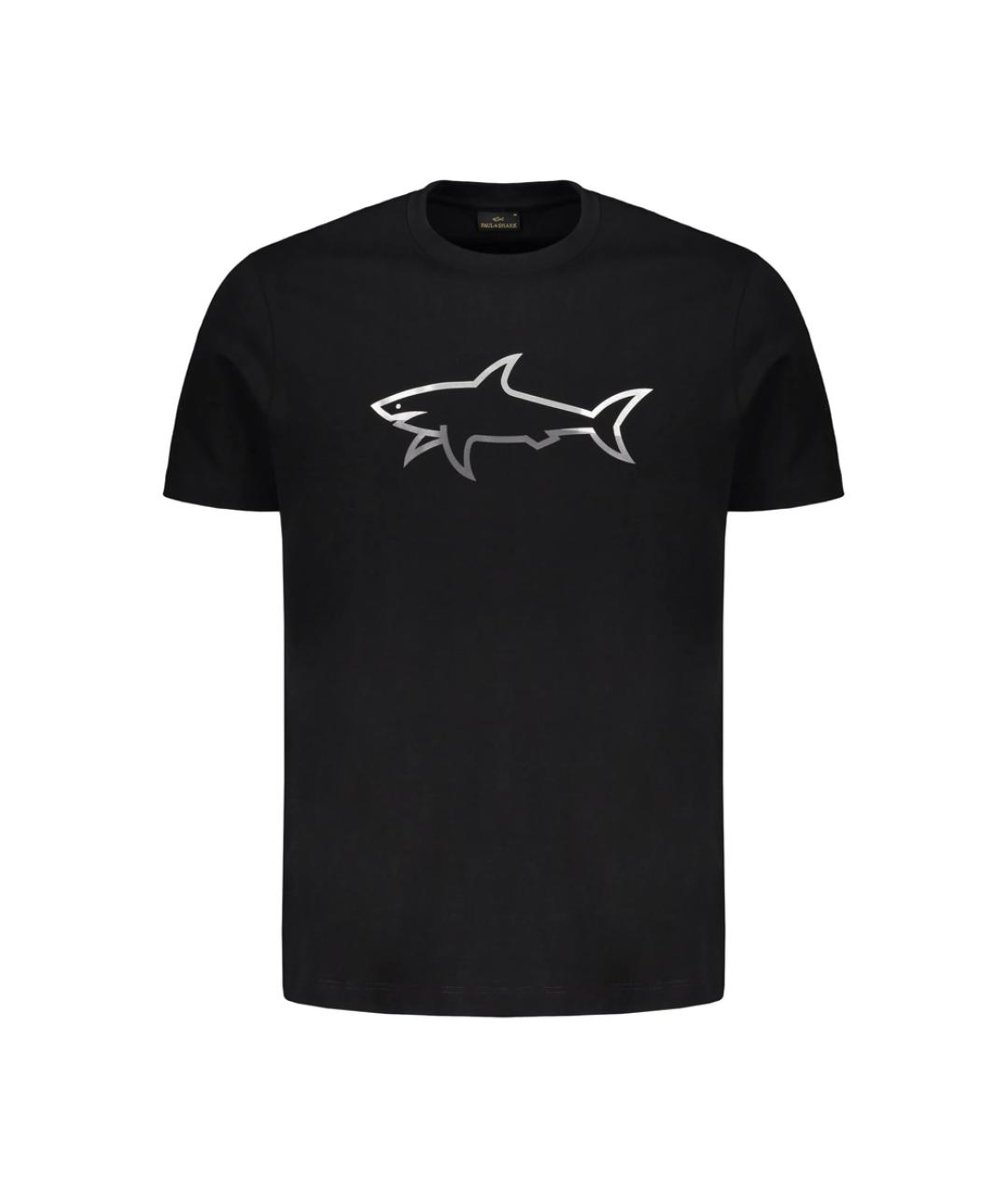 PAUL & SHARK Черная хлопковая футболка, фото 1
