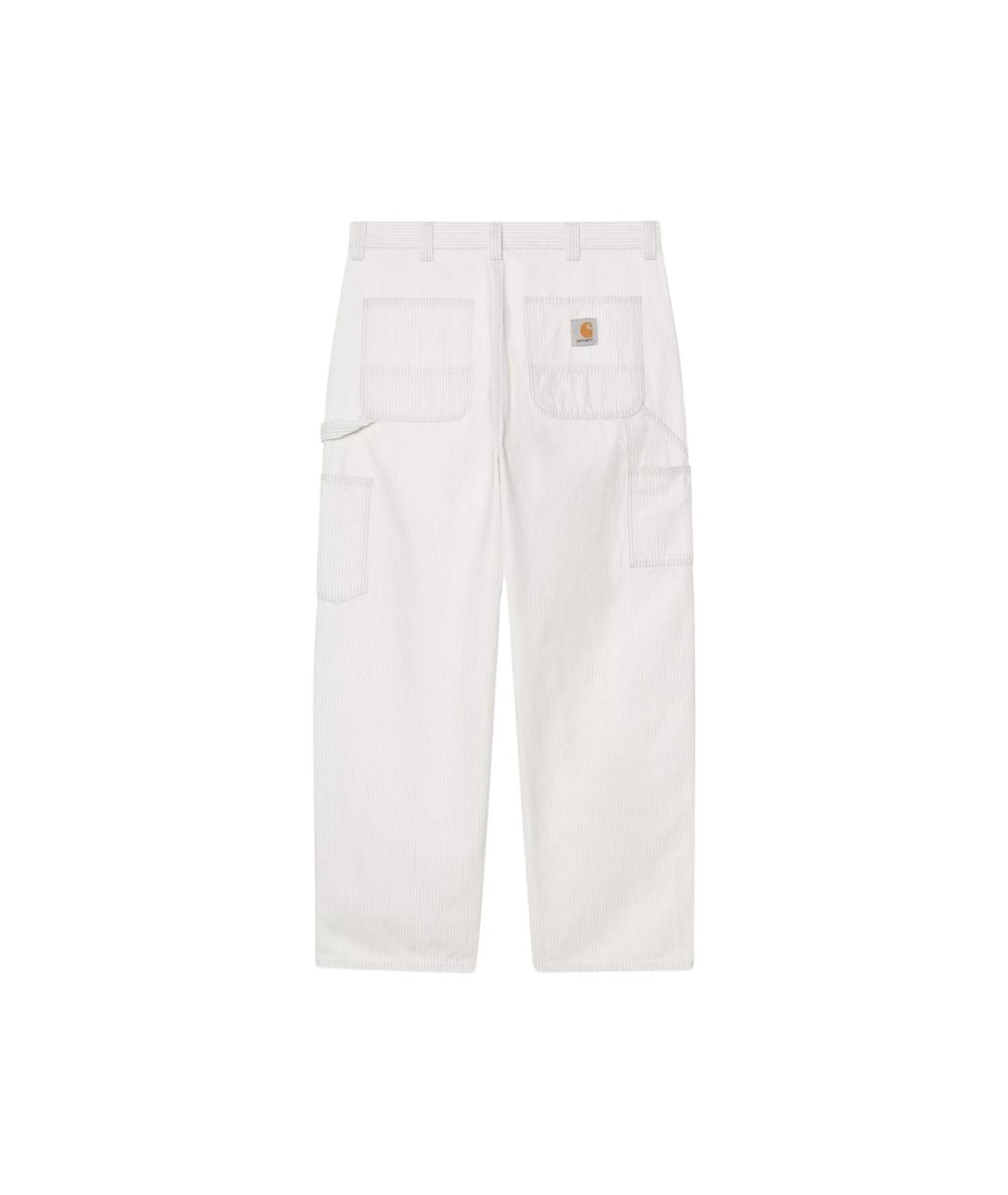 CARHARTT Белые хлопковые повседневные брюки, фото 2