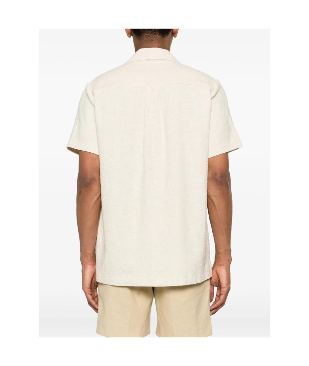 MAISON LABICHE Бежевая хлопковая кэжуал рубашка, фото 5