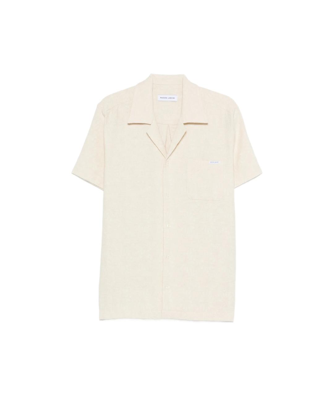 MAISON LABICHE Бежевая хлопковая кэжуал рубашка, фото 1