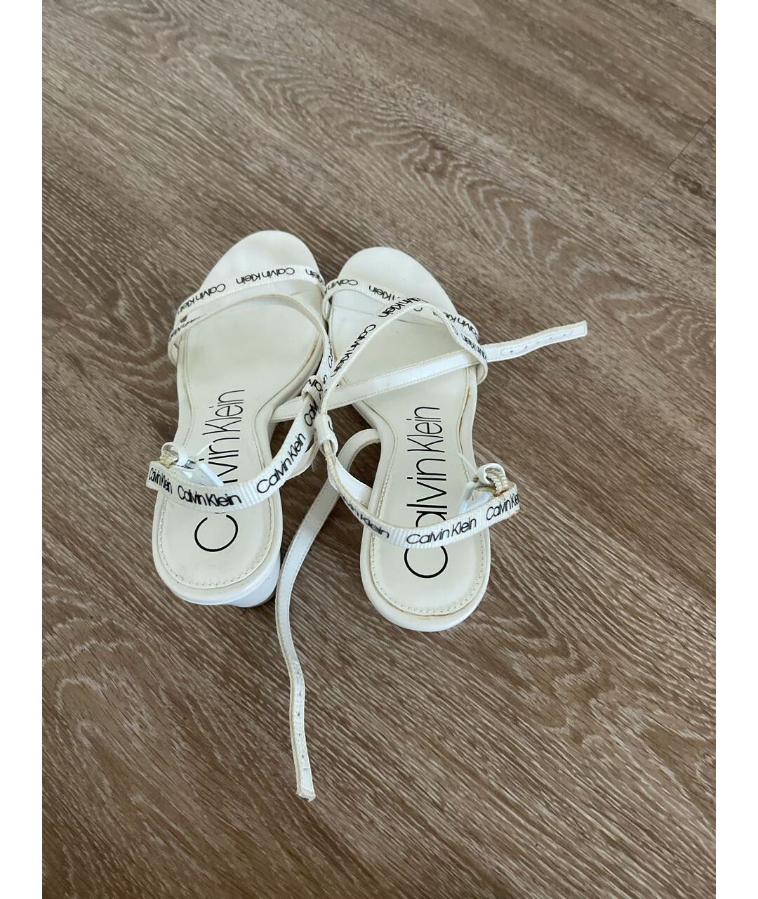 CALVIN KLEIN Белые босоножки, фото 3