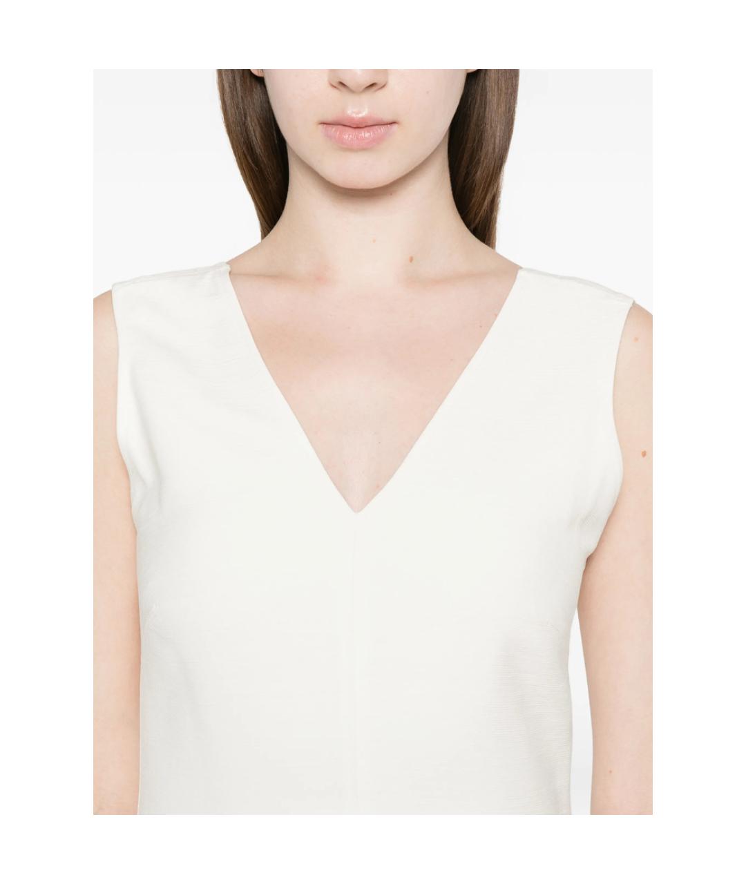 CALVIN KLEIN Белое полиэстеровое повседневное платье, фото 4