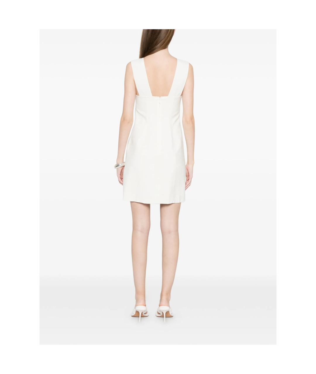 CALVIN KLEIN Белое полиэстеровое повседневное платье, фото 3
