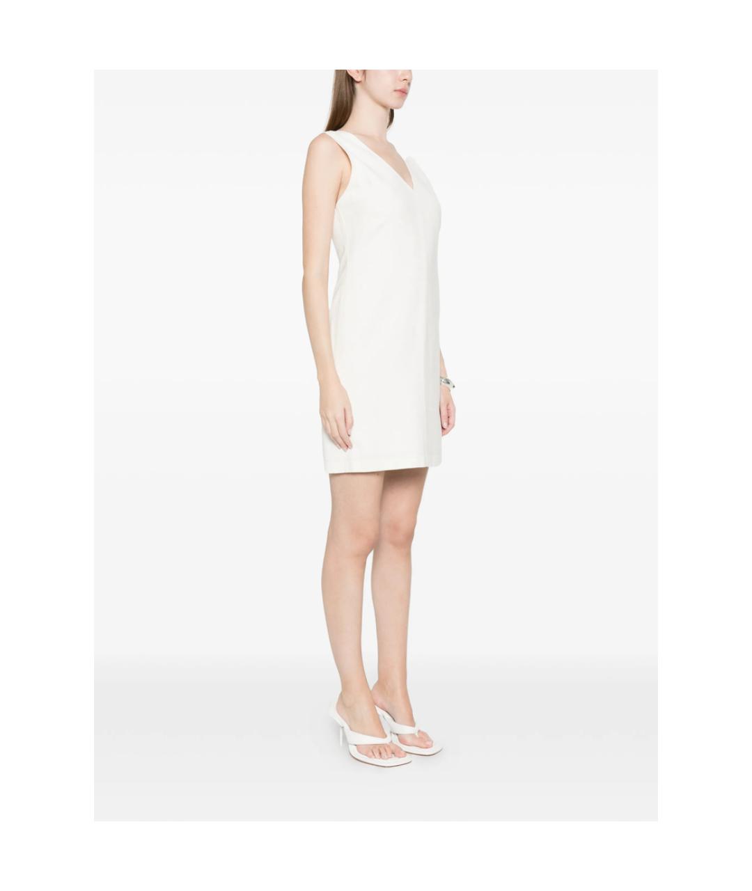 CALVIN KLEIN Белое полиэстеровое повседневное платье, фото 5