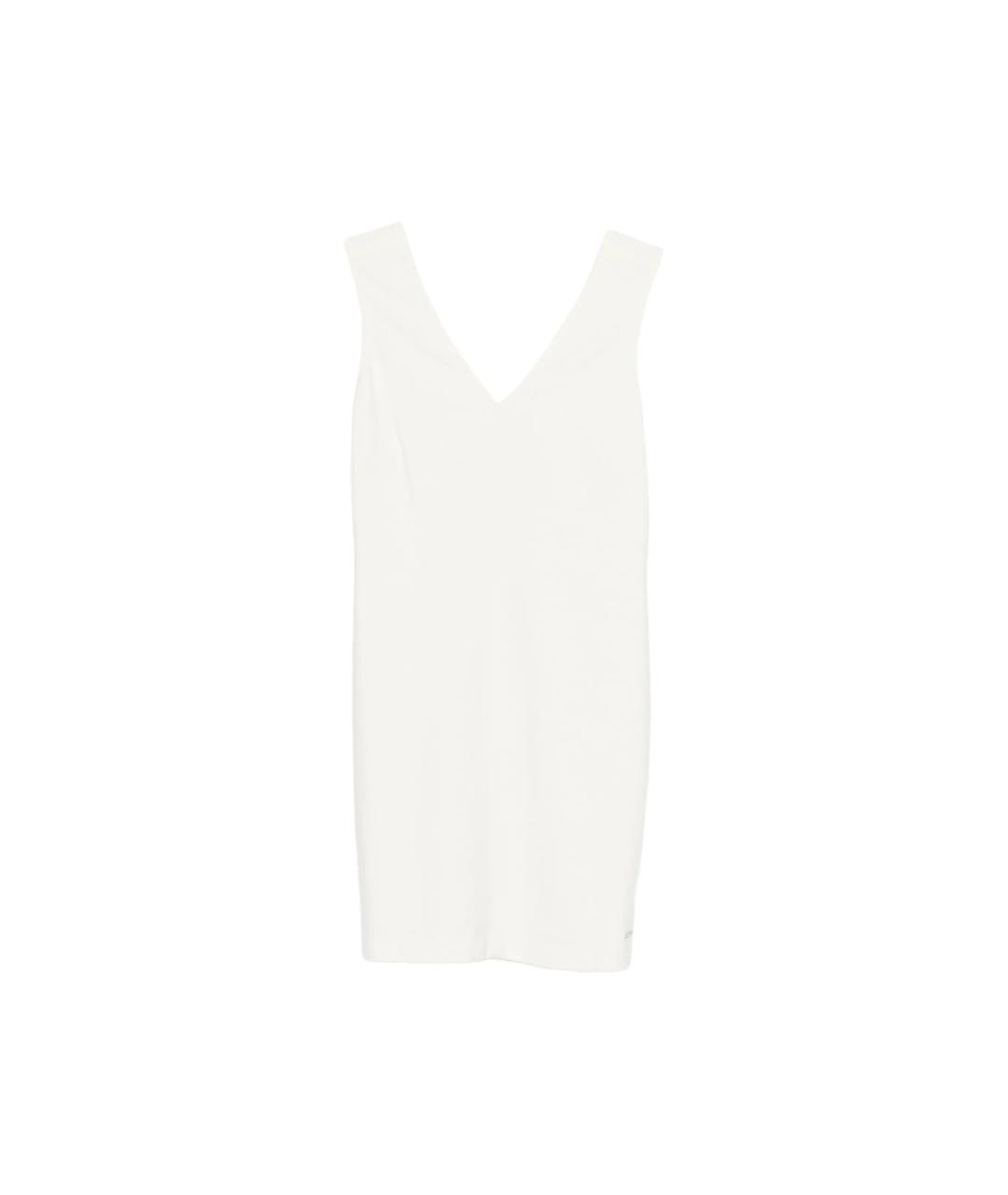 CALVIN KLEIN Белое полиэстеровое повседневное платье, фото 1