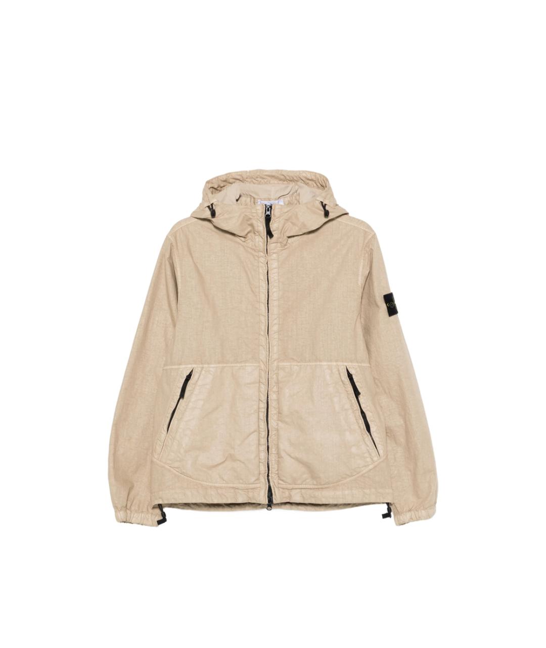 STONE ISLAND Бежевая полиамидовая куртка, фото 1