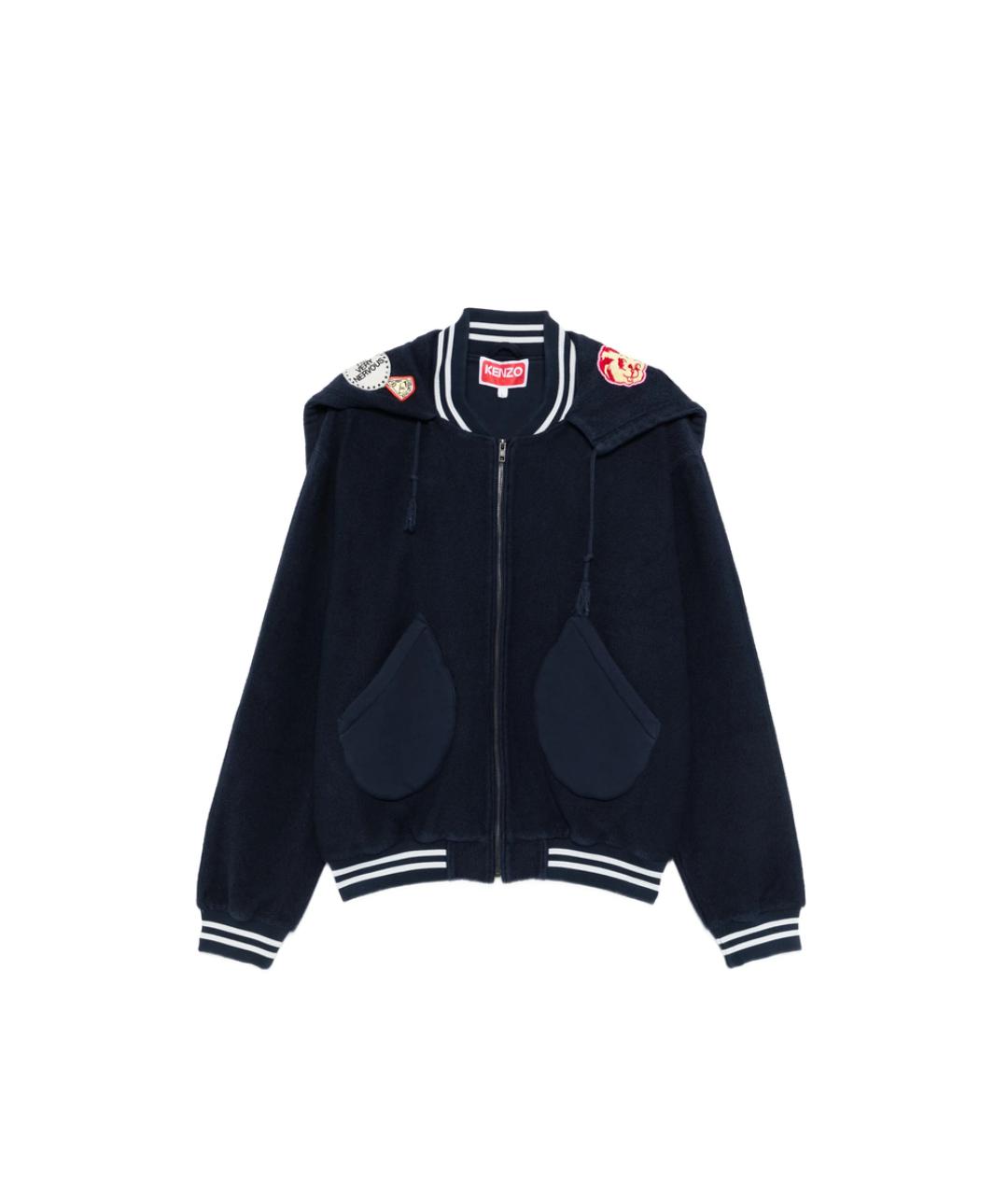 KENZO Синяя полиэстеровая куртка, фото 1