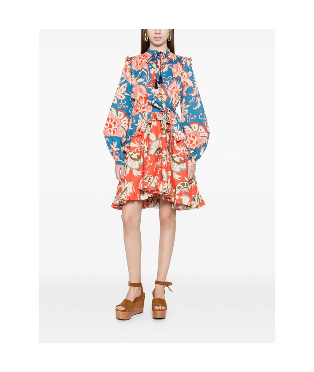 ETRO Синее хлопковое повседневное платье, фото 5