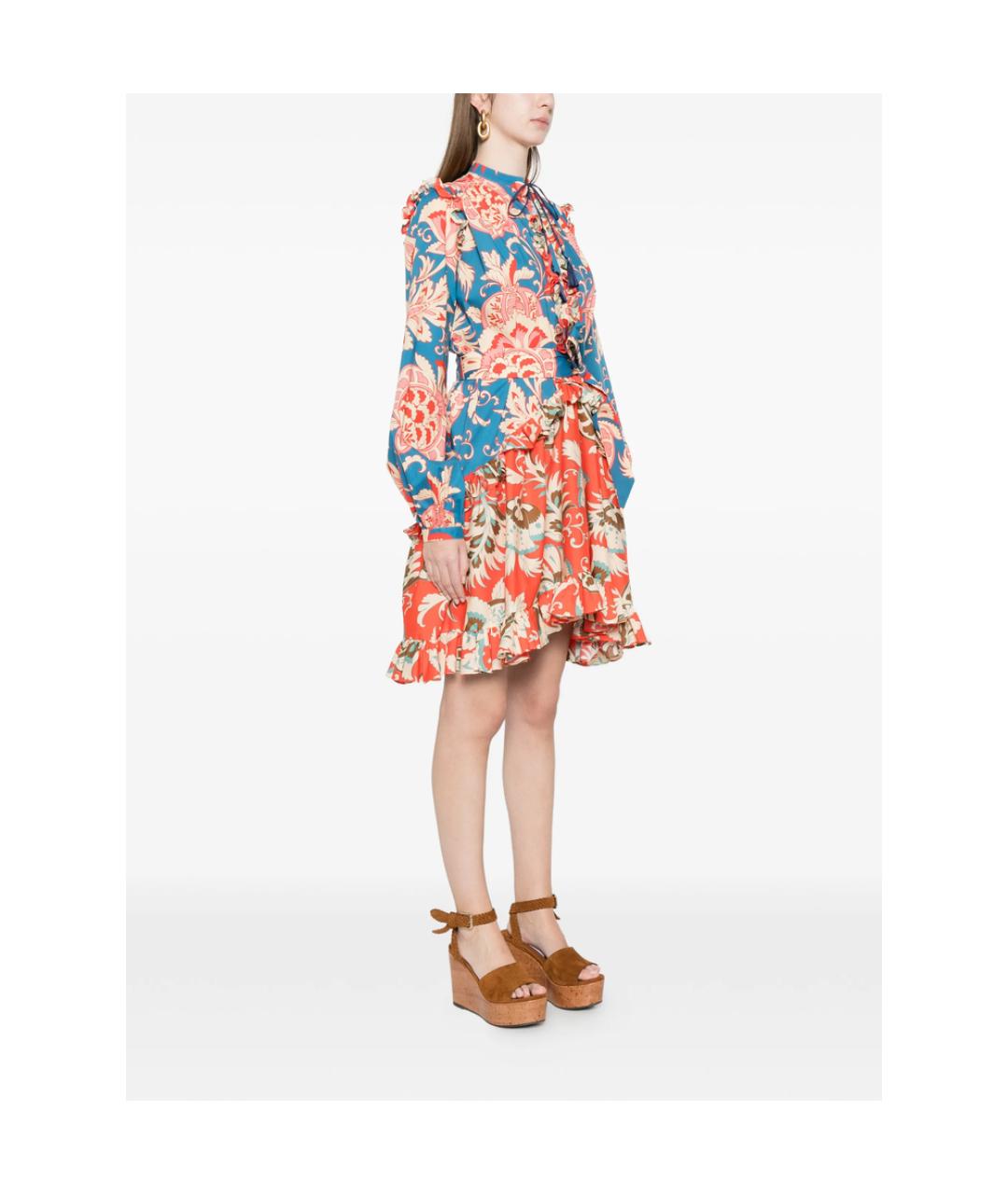 ETRO Синее хлопковое повседневное платье, фото 2