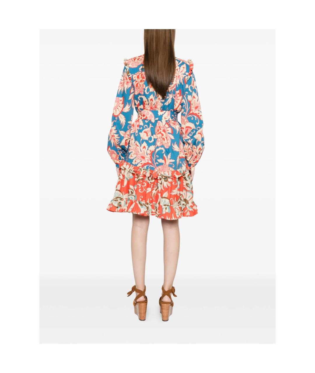 ETRO Синее хлопковое повседневное платье, фото 4