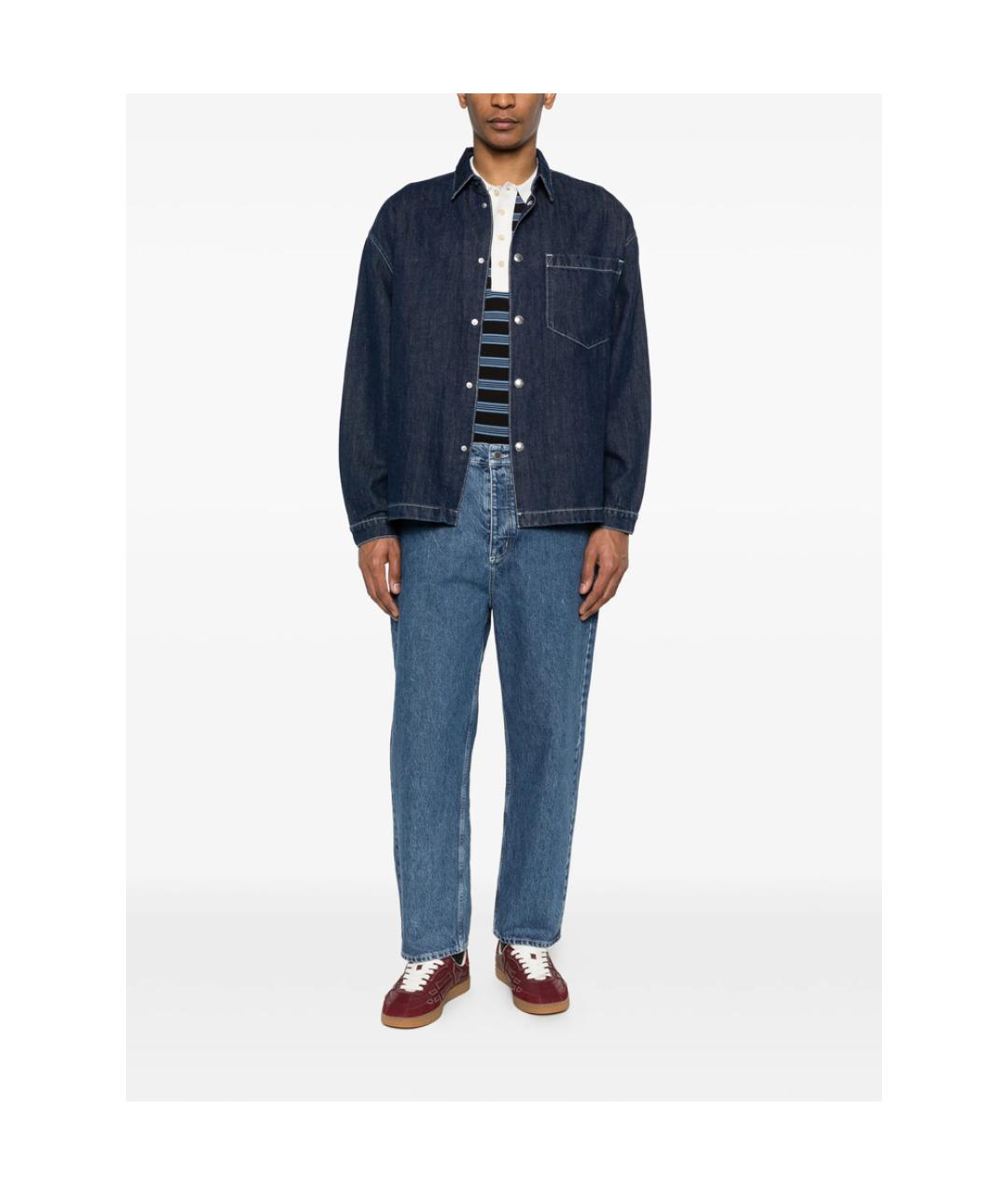 7 FOR ALL MANKIND Синяя хлопковая куртка, фото 4