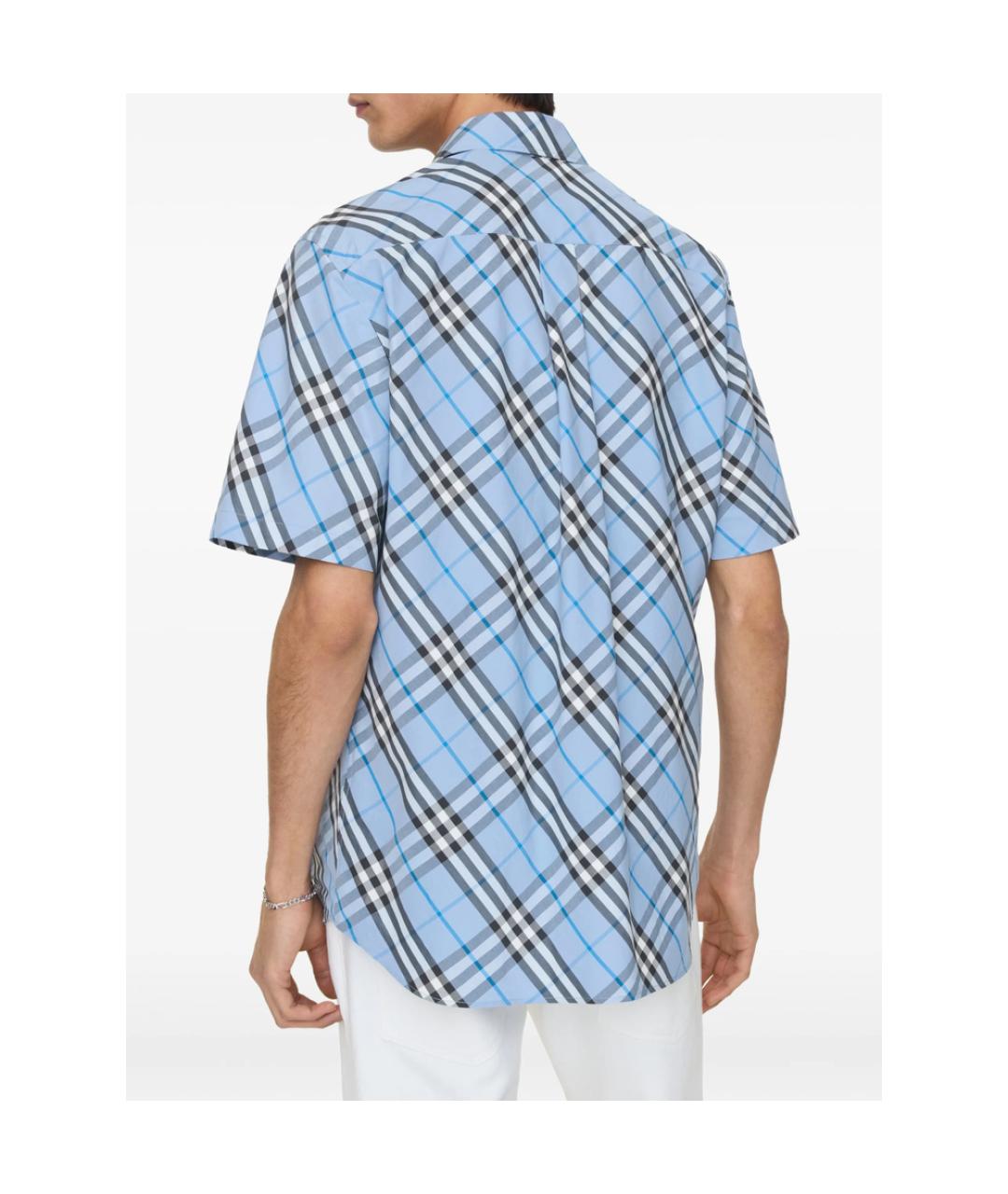 BURBERRY Синяя хлопковая классическая рубашка, фото 3