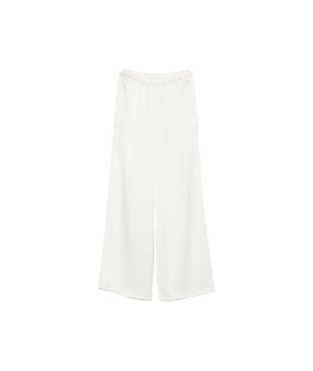 CALVIN KLEIN Белые полиэстеровые брюки широкие, фото 1