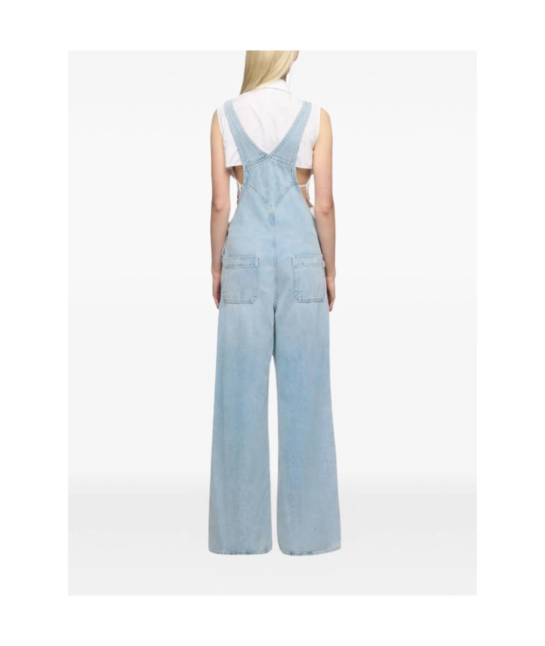 7 FOR ALL MANKIND Синий хлопковый комбинезон, фото 2