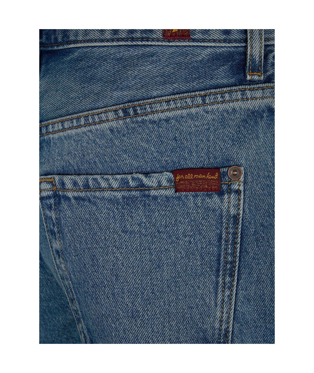 7 FOR ALL MANKIND Синие хлопковые шорты, фото 2