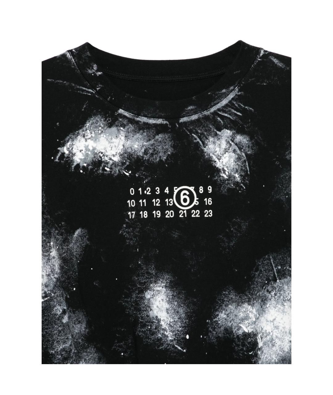 MM6 MAISON MARGIELA Черная хлопковая футболка, фото 3
