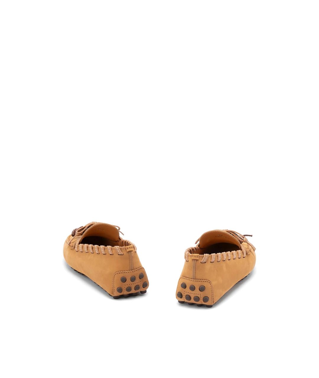 TOD'S Бежевые кожаные лоферы, фото 4